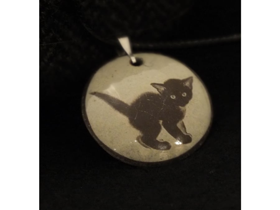 Black Kitten pendant