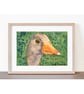 Original ACEO Watercolour, Goose Head, Miniature Painting - Image 3