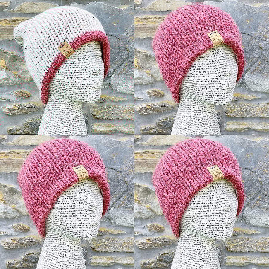 Alpaca Tweed Hat. Knitted Hat. Woolly Hat. Woollen Hat. Handmade Hat. Cosy Hat.