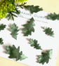 Hand Crafted Silk Satin Sew On Oak Leaves - Image 1