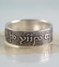 Elvish Silver Ring Band - The Road Goes Ever On - Elven Fantasy Script - Image 3