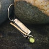  Silver and Gold Coastal  Necklace with  Peridot