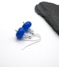 blue glass earrings - Image 3