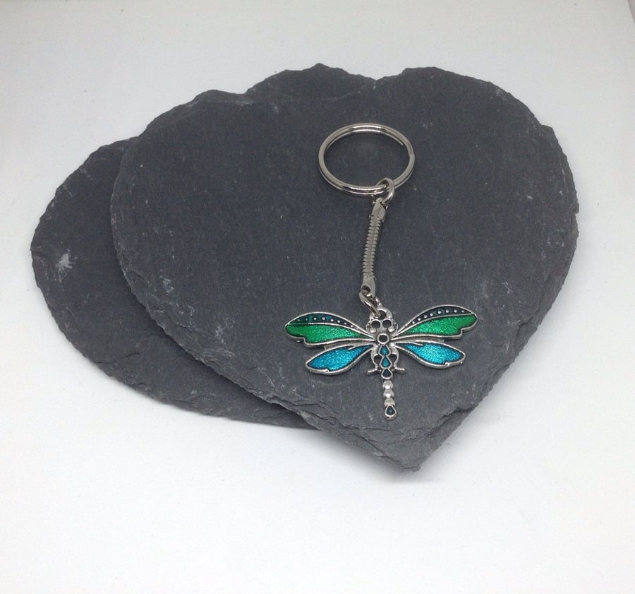 Dragonfly Keyring, Bag Charm, Gift For Nature Lover
