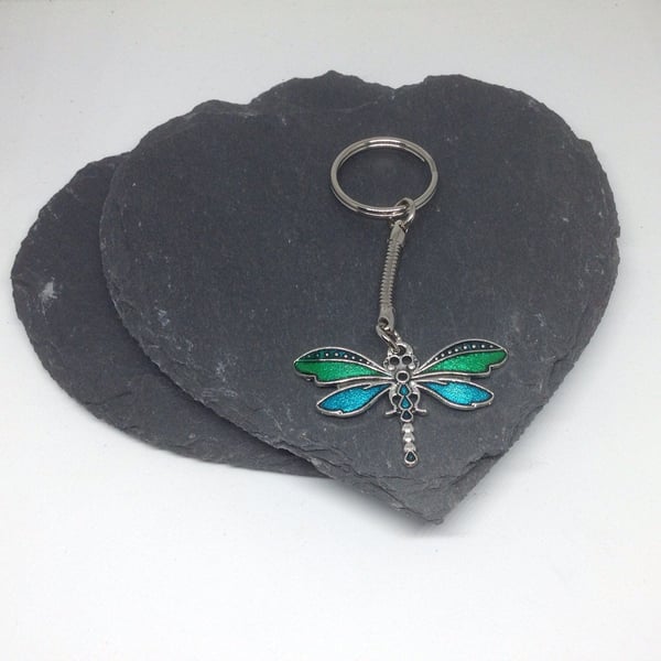 Dragonfly Keyring, Bag Charm, Gift For Nature Lover