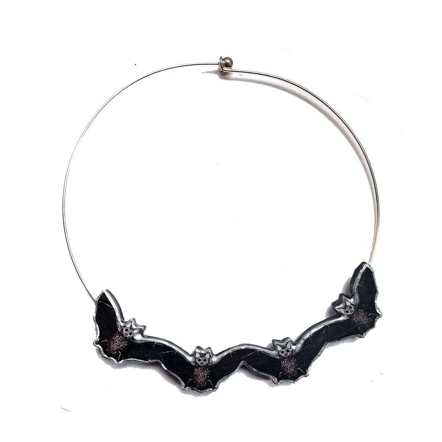 Gothic Bats Resin Choker by EllyMental Jewellery