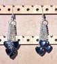 Hematite Inspired Heart Earrings, Handmade Artisan Jewellery, Unique Gift  - Image 3