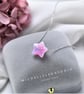 Large Light Blue Star 3D Fir Opal Necklace with 925 Sterling Silver Chain - Image 4