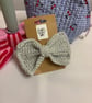 Silver Sparkle Hair Bow