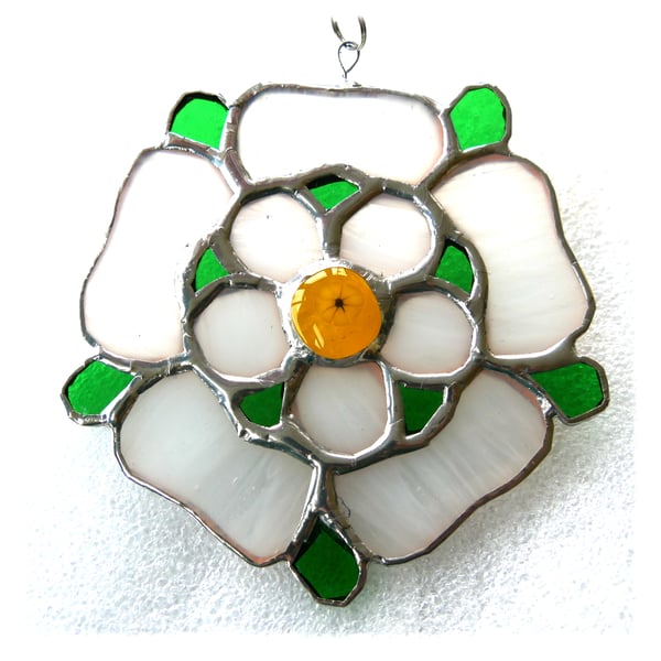 Yorkshire Rose Suncatcher Stained Glass