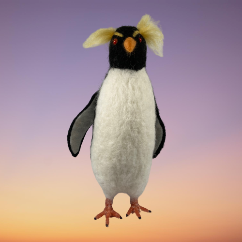 Rockhopper penguin - needle felted