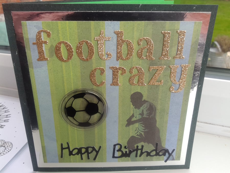 Football crazy birthday card