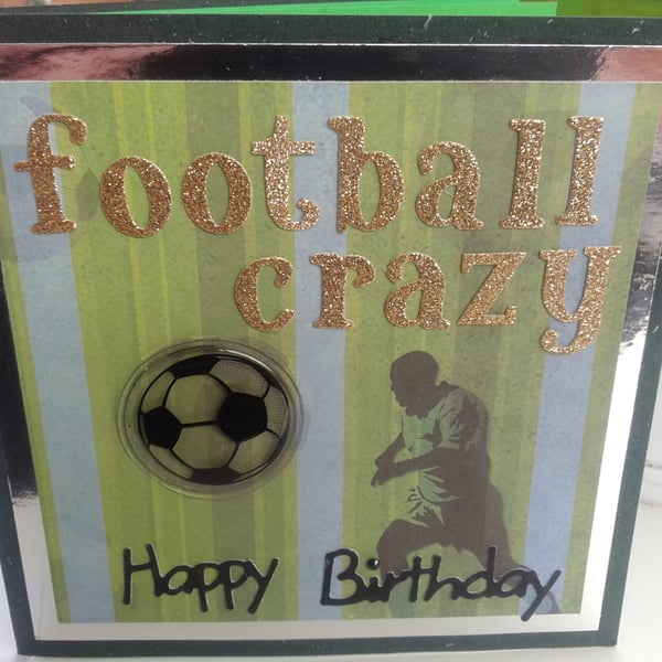 Football crazy birthday card