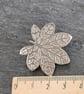 Leaf brooch in etched pewter - Image 3