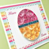 Easter card - quilled Easter egg