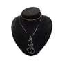 tourmaline bead necklace with handmade sterling silver wire geometric pendant - Image 3