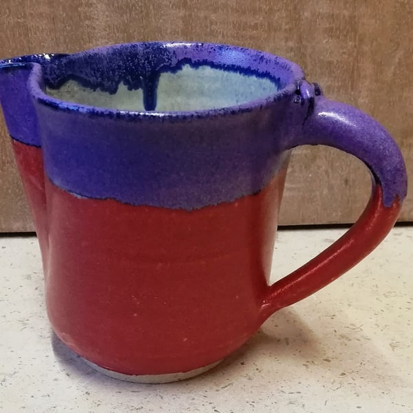 Stoneware colourful medium small jug