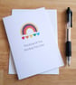 Thinking of You Card - Sending You Love Rainbow Hearts Card - Image 1