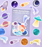 Space Themed Die Cut Sticker Pack - Image 1