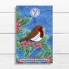 Christmas robin enamel pin badge