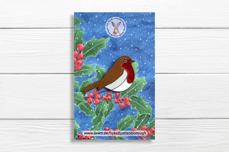 Robin enamel pin badge