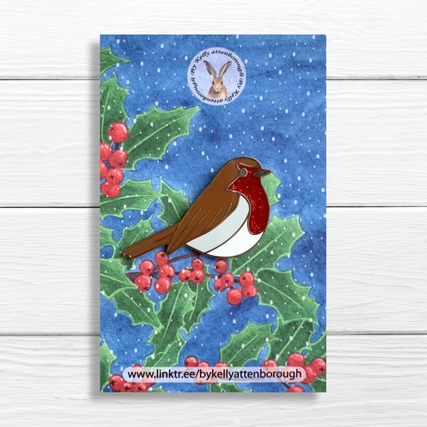 Robin enamel pin badge