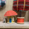 Mushroom house pin cushion