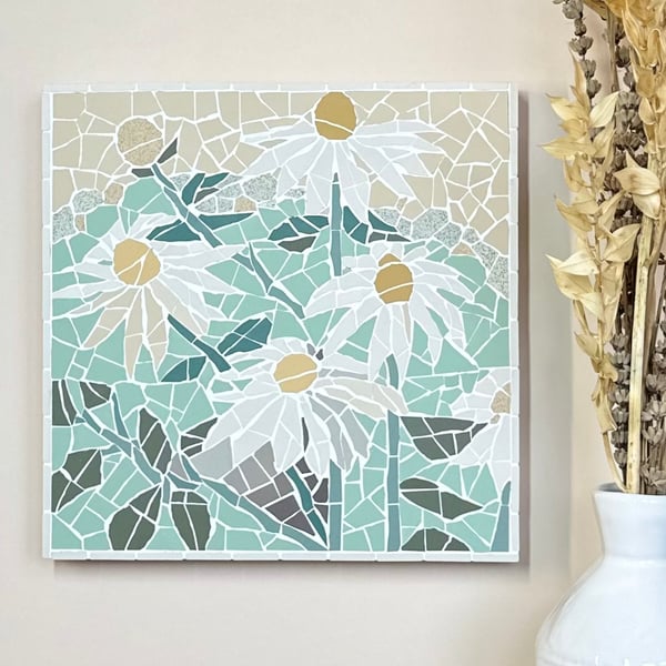 Original Floral Art - Daisy Field Mosaic