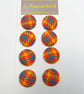 Orange Houndstooth Covered Buttons - Image 2