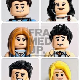 FRIENDS - Mounted Lego minifigure photo prints - close up faces - PLEASE READ