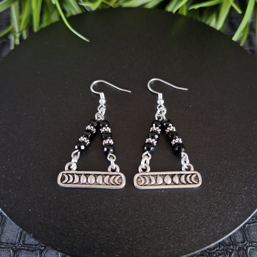 Moon Phase Witchy Dangle Earrings