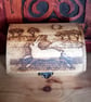 Hare & landscape pyrography wooden box - Image 7