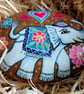 Hand Painted Elephant Rock Art - Image 2