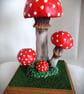 Fly Agaric clay toadstool art sculpture