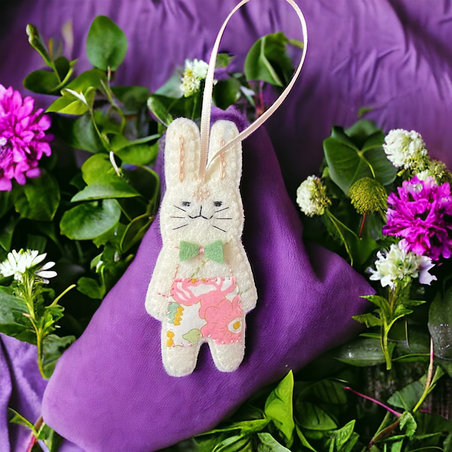 Godparent Baby Gift Idea Hanging Bunny Ornament 