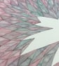 Pink blue pattern abstract watercolour painting  - Image 2