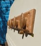 Handcarved Oak Pebbles Coat Rack - Image 5
