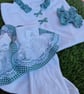 Sophia's Personalised Handmade 4-Piece School Sets -Green & White - Image 5