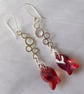Sterling Silver and Swarovski Crystal Fish & Bubbles Earrings