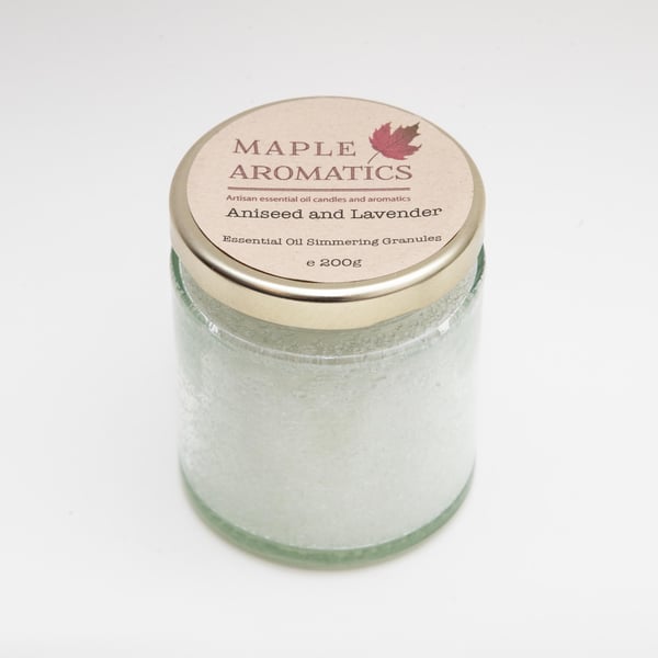 Maple Aromatics Aniseed and Lavender Essential Oil Vegan 200g Simmering Granules