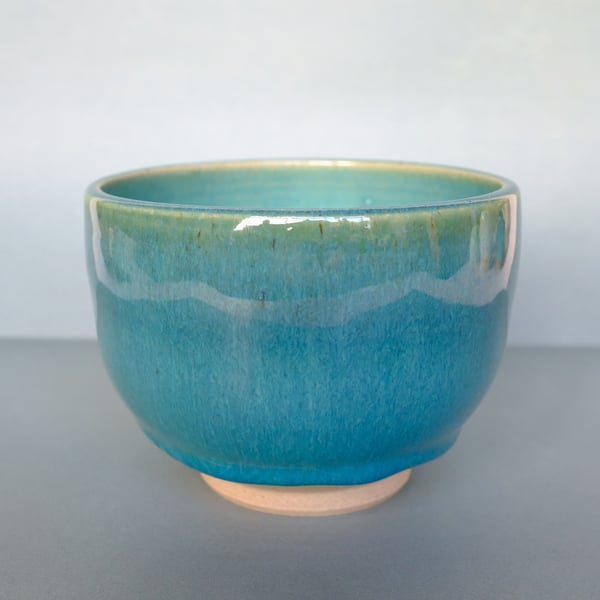 Turquoise drip bowl