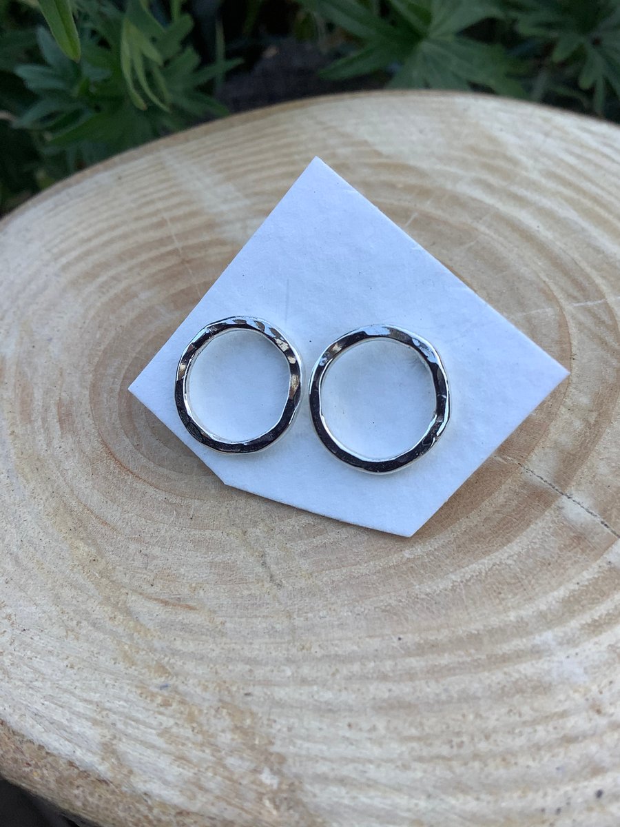 Silver circle studs