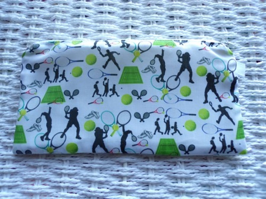 Tennis Pencil Case or Small Make Up Bag.