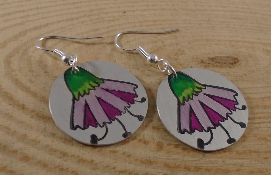 Anodised Aluminium Carnation Earrings AAE112004