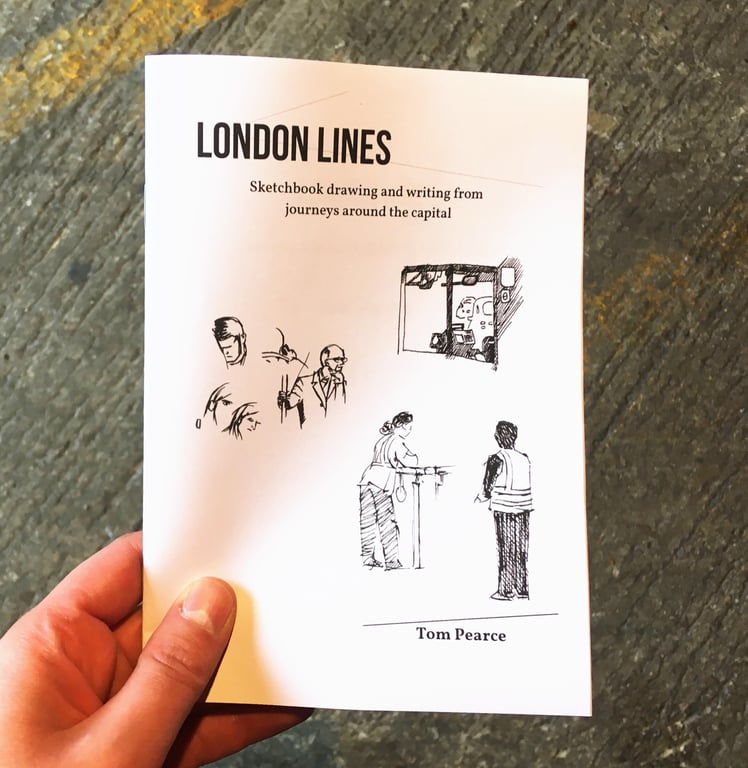 "London Lines" zine - sketches and observations from journeys around London