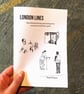 "London Lines" zine - sketches and observations from journeys around London - Image 1