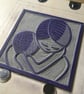 Linocut Print - Handprinted Original - Inner Child - "You're Not In Trouble" - Image 3