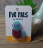 Book lovers bookworm pin badge - Image 2