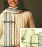 VINTAGE KNITTING PATTERN Ladies Reversible Scarves 