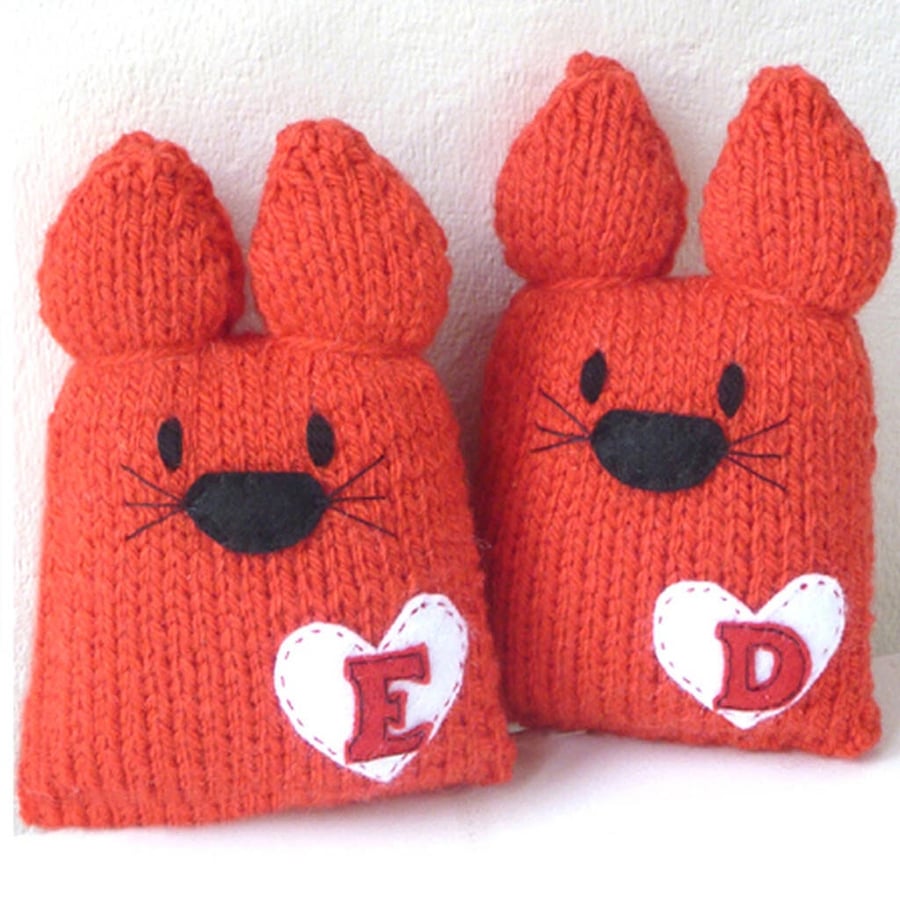 Valentine or Wedding Love Cats Knitting Pattern